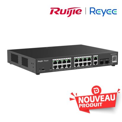 Reyee Switch 20 Ports Gb 16 PoE 2RJ45 2SFP 250W Maroc