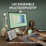 Logitech Ensemble Clavier + Souris Pebble 2 Combo Sans Fil Bluetooth - Blanc (920-012210) - vue 4